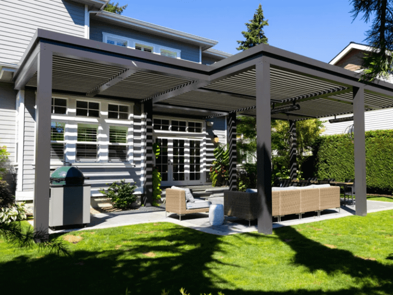 StruXure louvered pergola in Rochester Hills MI by Skyview Detroit