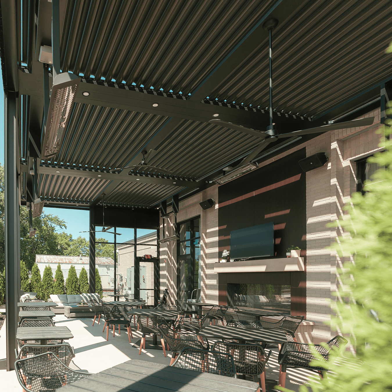 commercial outdoor dining pergola Plymouth MI