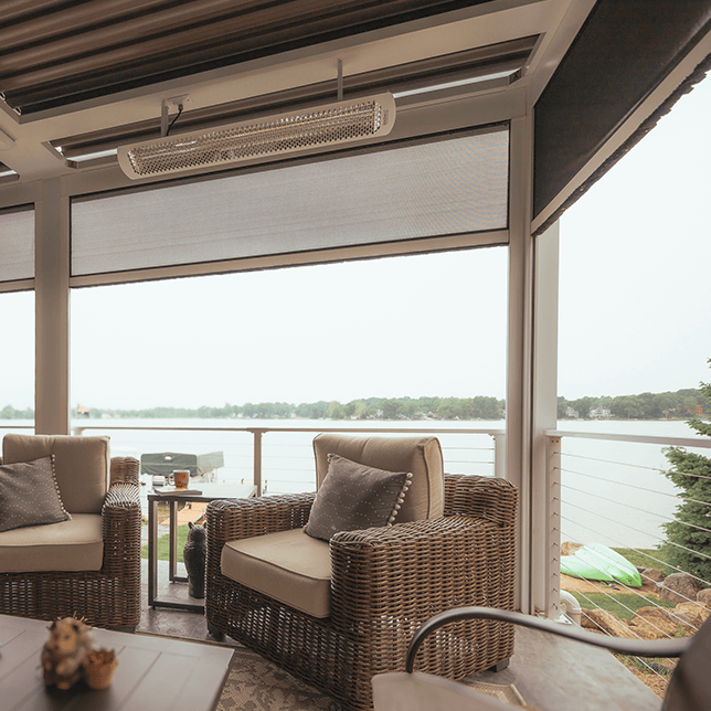 Completion of the true outdoor living space in Chelsea MI, constructed by Skyview Detroit