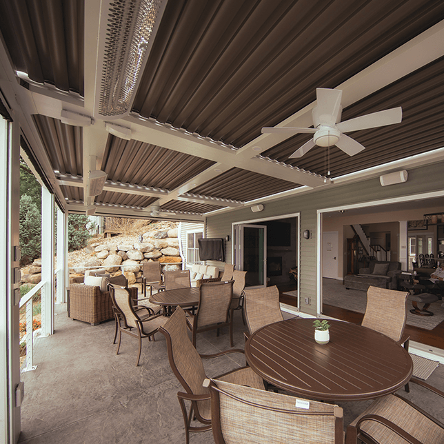 Completion of the true outdoor living space in Chelsea MI, constructed by Skyview Detroit