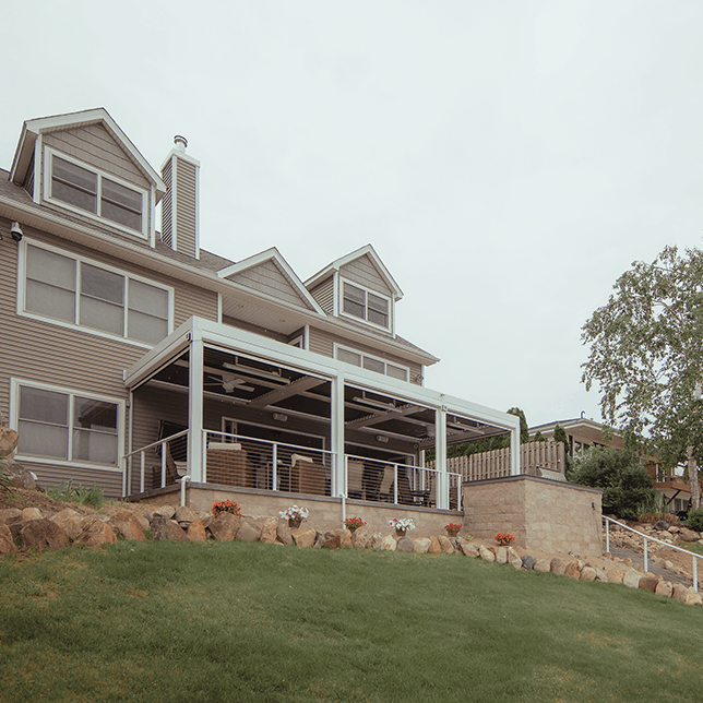 Completion of the true outdoor living space in Chelsea MI, constructed by Skyview Detroit