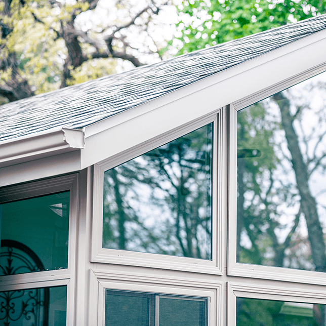 custom four season sunroom with vaulted ceiling in Michigan
