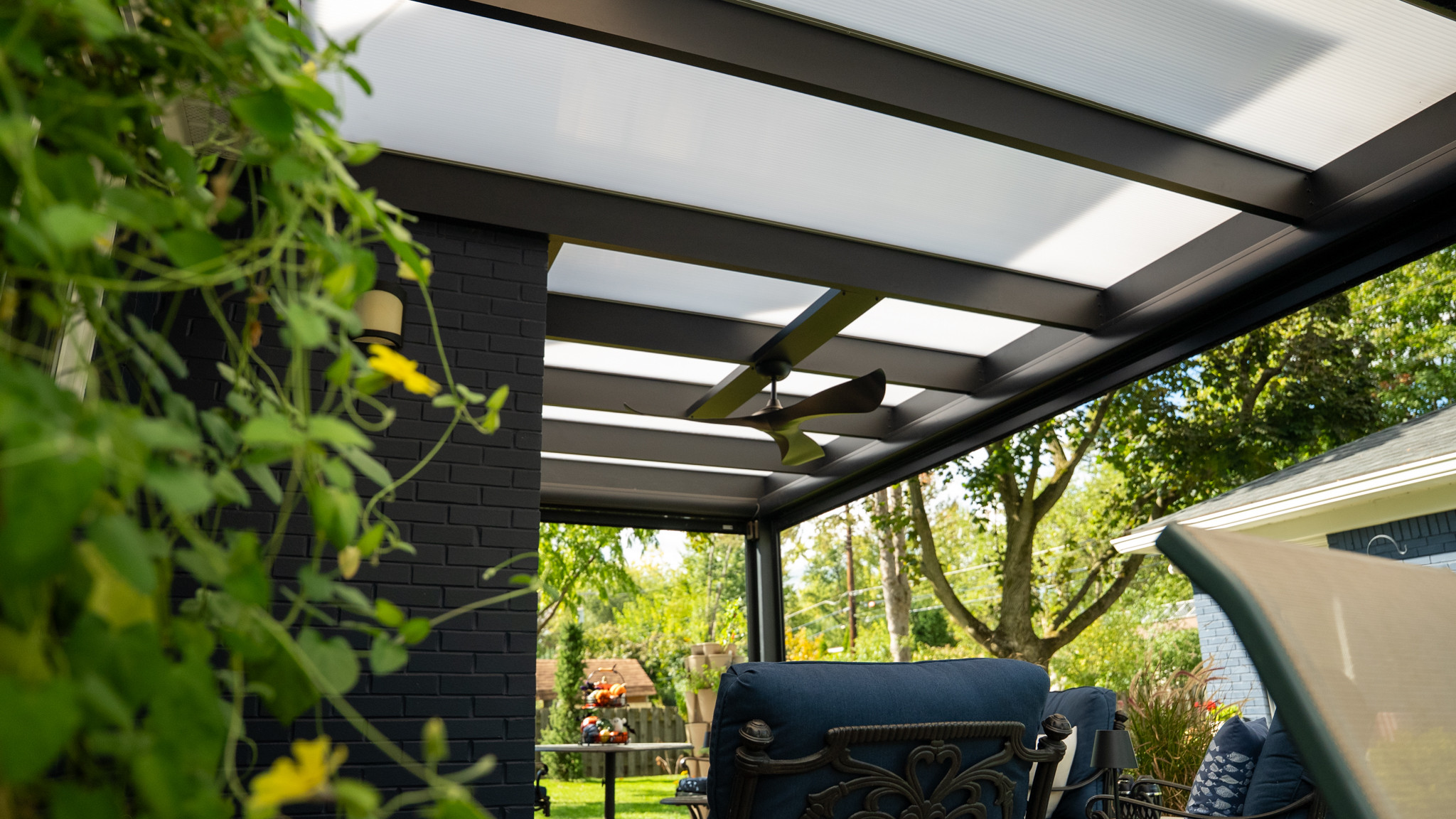 StruXure polycarbonate pergola in Macomb MI by Skyview Detroit