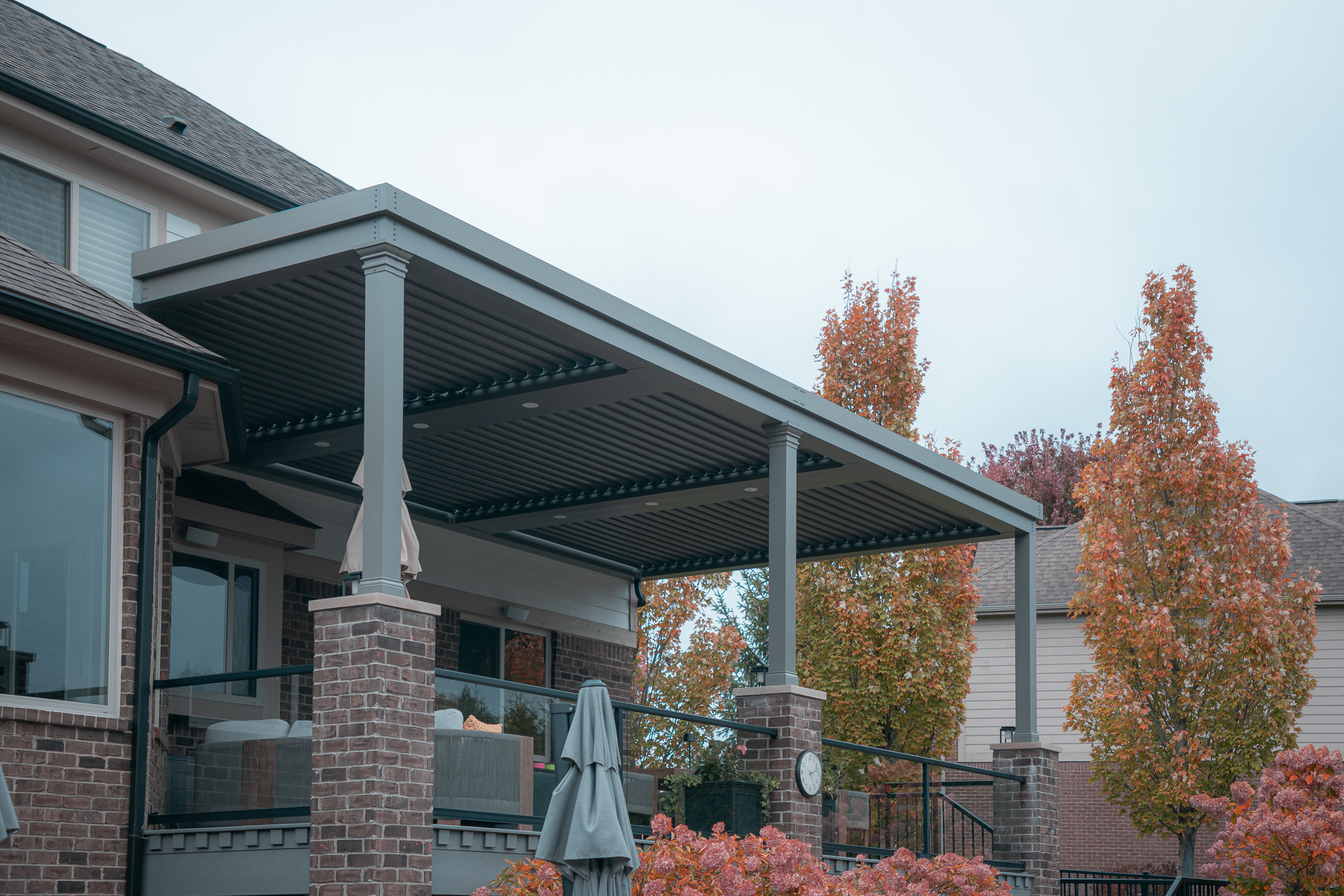 StruXure louvered pergola in Oakland MI by Skyview Detroit