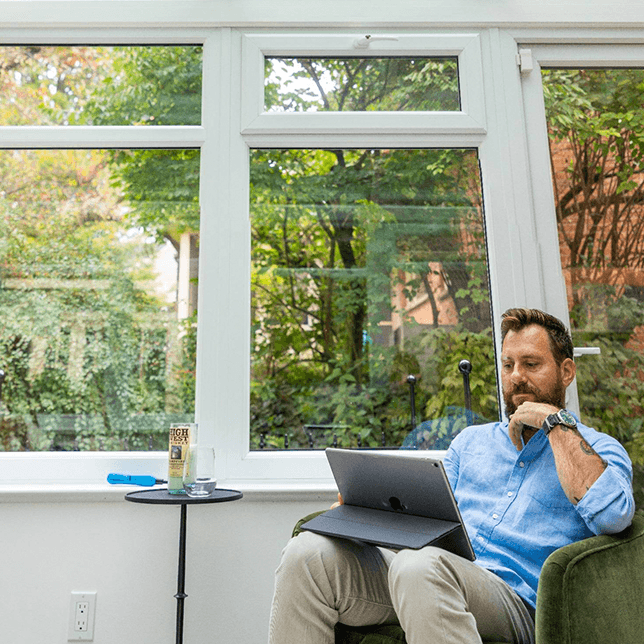 energy efficient glass conservatory designed for year-round use