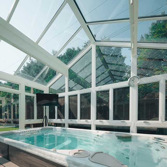 custom conservatory structure with climate control