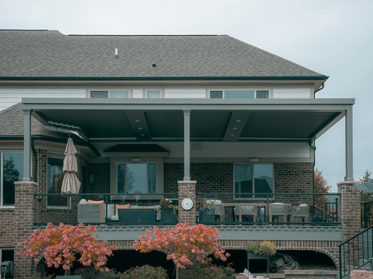 three zone struxure louvered pergola in oakland township michigan