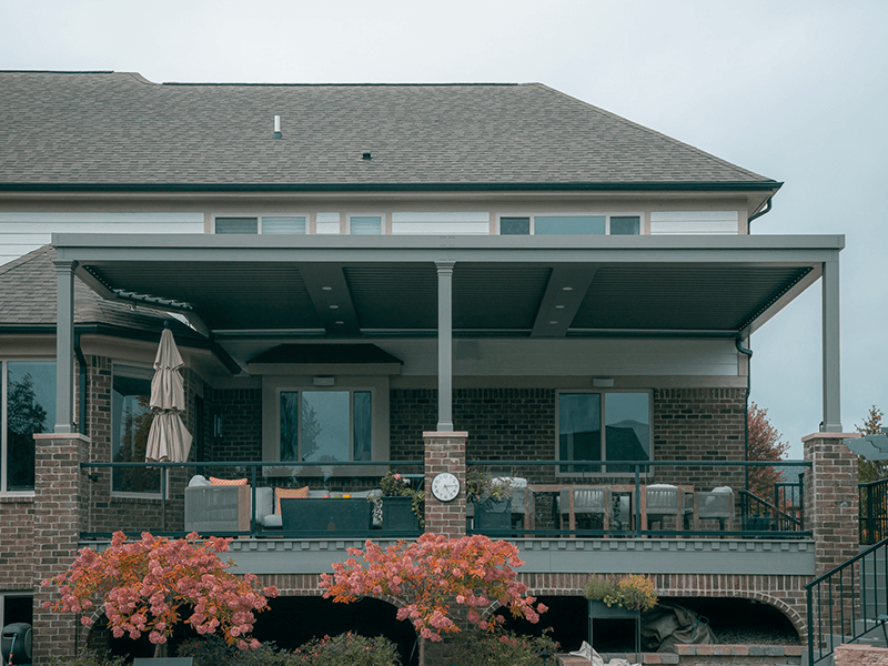 three zone struxure louvered pergola in oakland township michigan