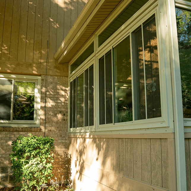 LivingSpace sunroom addition in Milford Michigan with cathedral ceiling