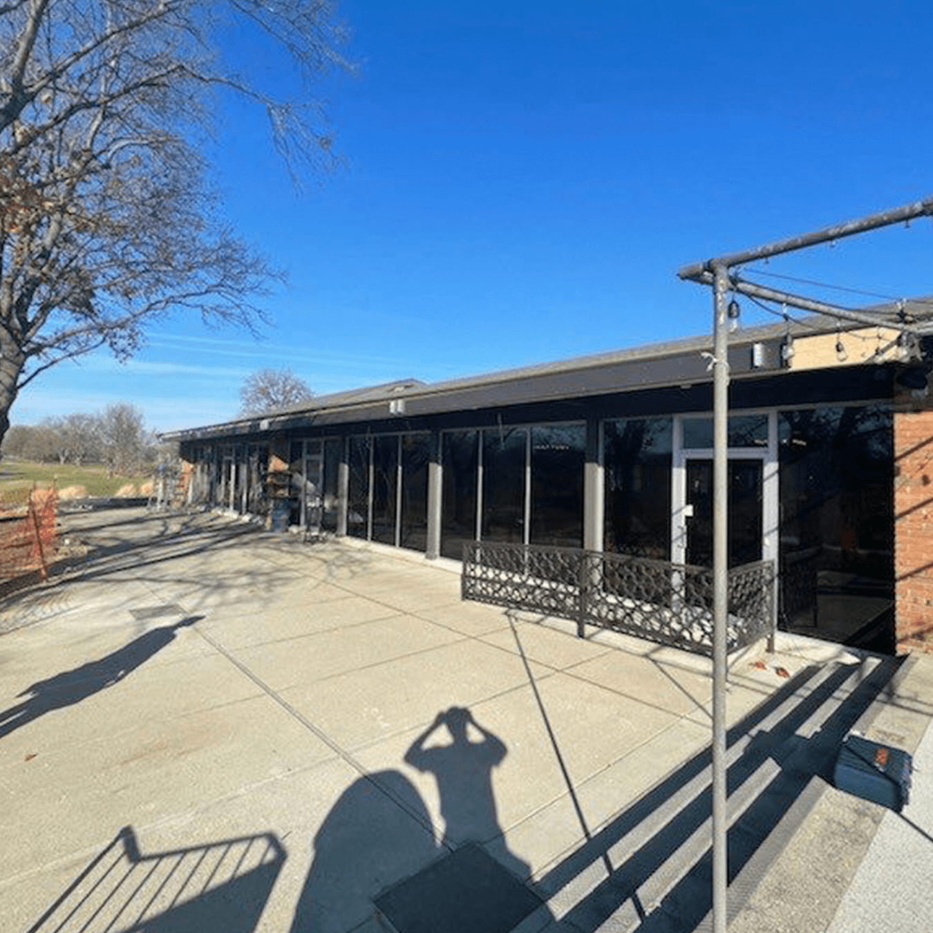 country club patio before pergola installation in Southfield Michigan